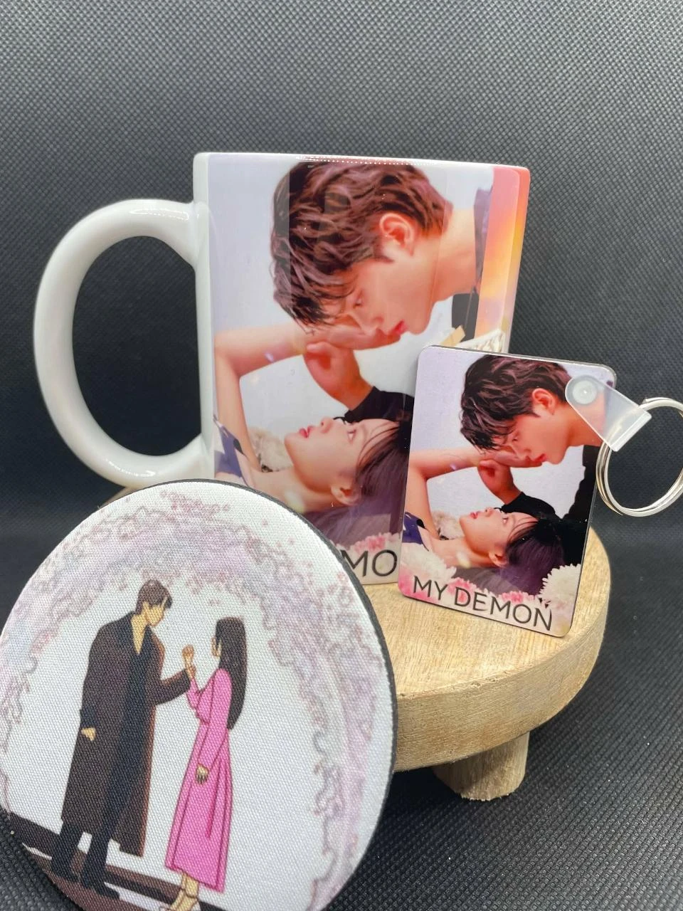 🎁 Coffret Mug – Mug + Porte-clés + Dessous de Tasse – My Demon 😈❤️